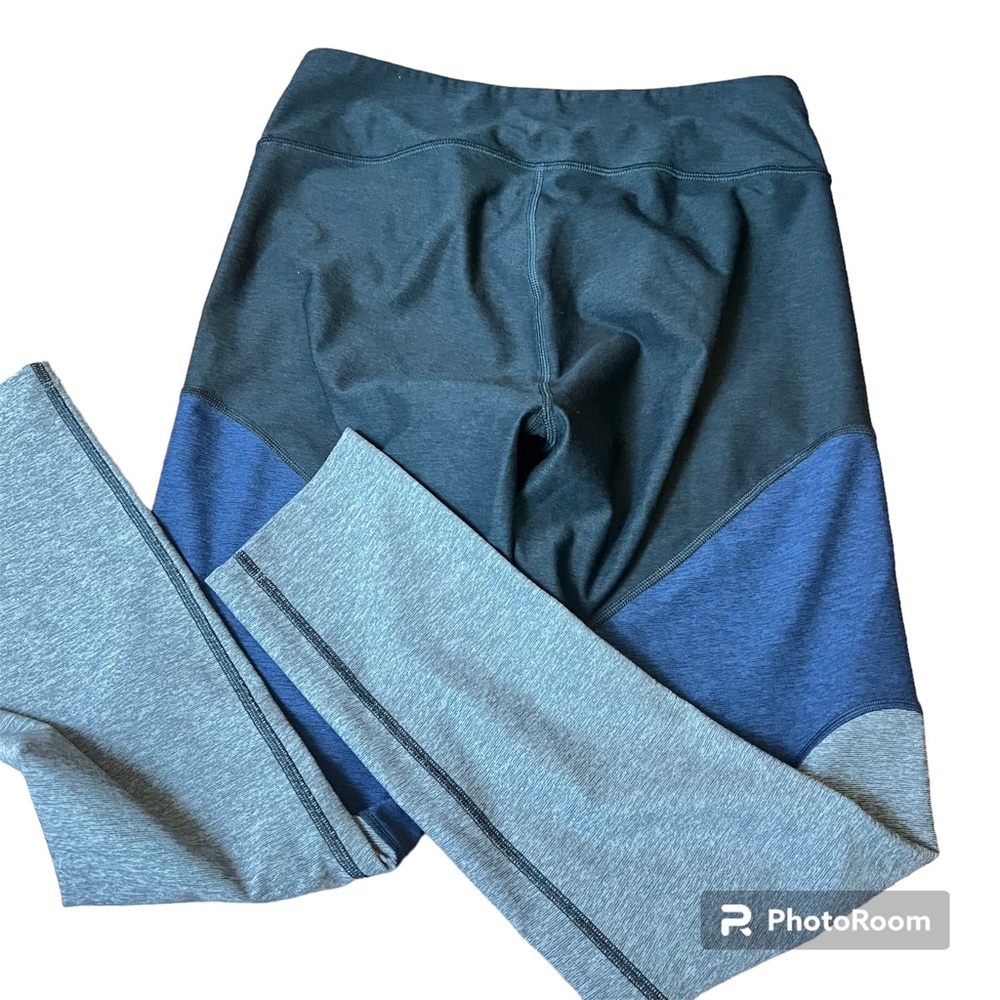 Outdoor Voices Leggings Blue, Black and Gray Color block size large - Picture 2 of 4